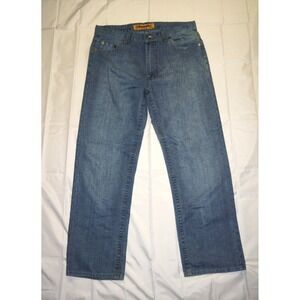 Fusai Jeans Mens 36x32 Blue Denim Medium Wash Straight Leg J15